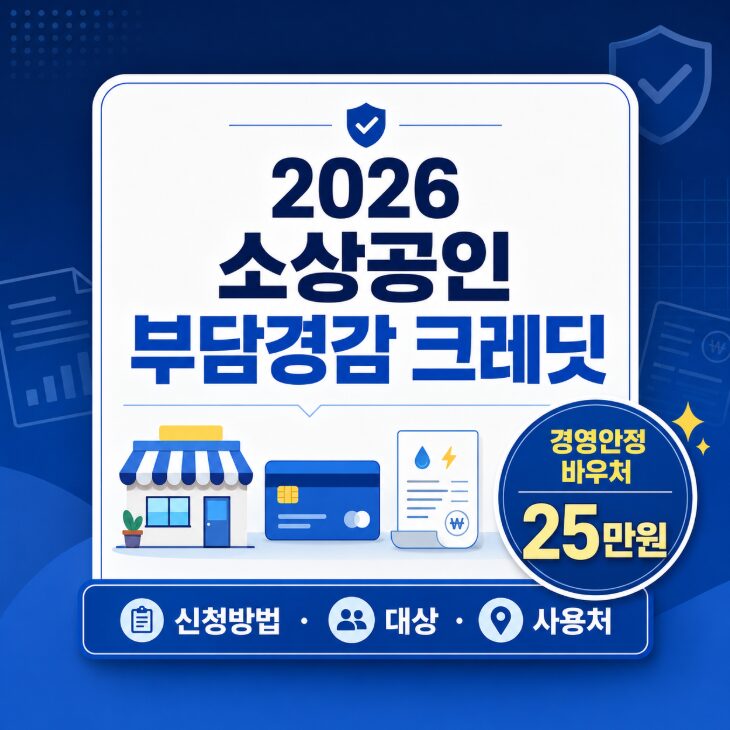 2026 소상공인 부담경감 크레딧 신청방법
