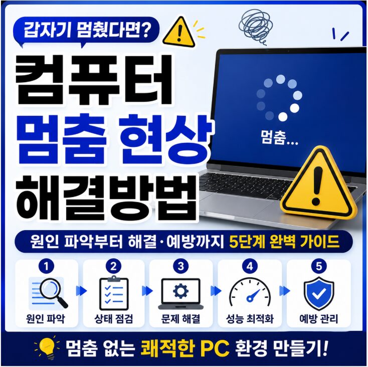 컴퓨터 멈춤 현상 해결 방법