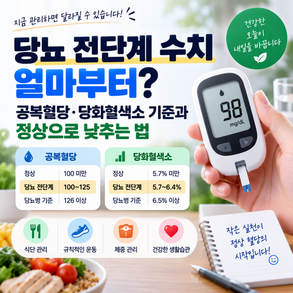 당뇨 전단계 수치