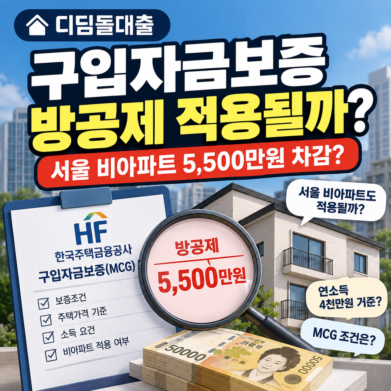 디딤돌대출 구입자금보증 방공제 적용