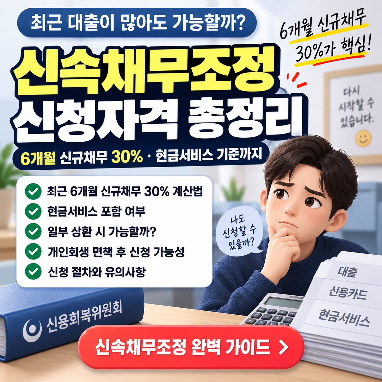 신속채무조정 신청자격