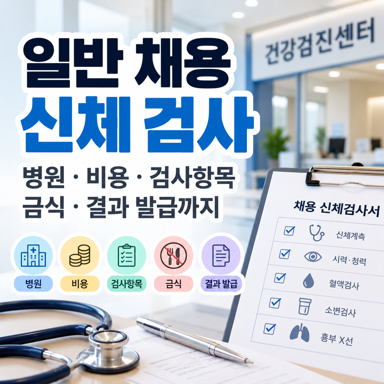 일반 채용 신체 검사 안내