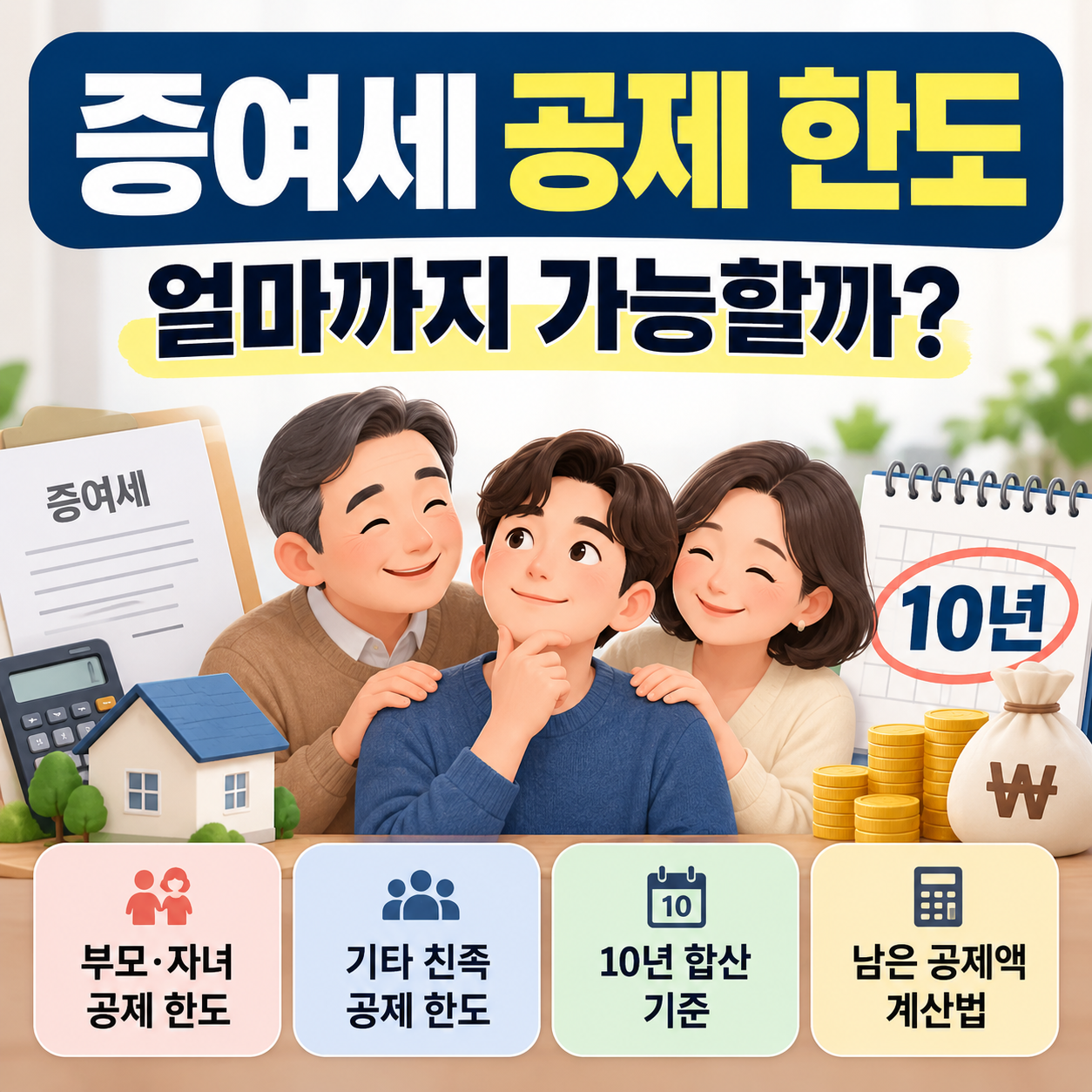 증여세 공제 한도